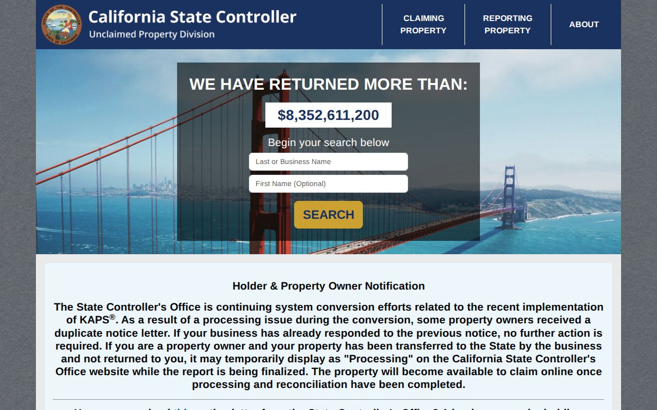 Merced people search with California unclaimed property records